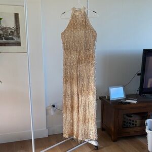 Sadie & Sage Gold Sequin Jumpsuit